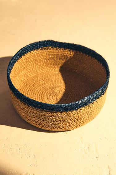 ROUND SEAGRASS BASKET - Blue by Zara - Image 5