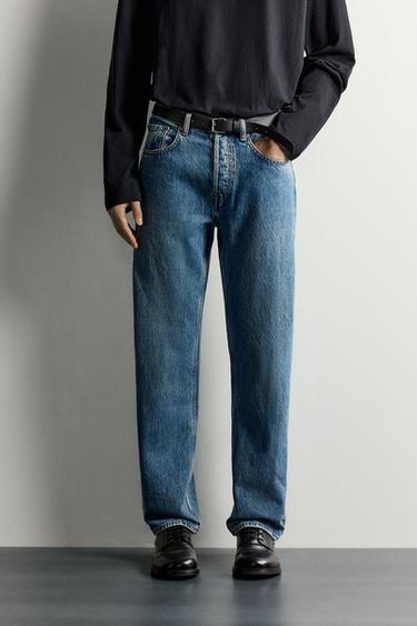 STRAIGHT-FIT JEANS — Mid-blue 2