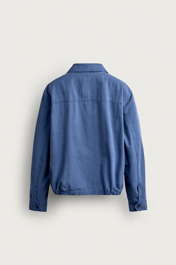 Chaqueta de algodón lavado de corte regular 7