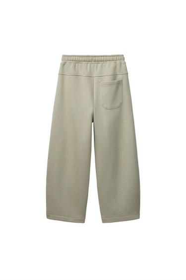 BARREL PLUSH PANTS — Beige / Green 2