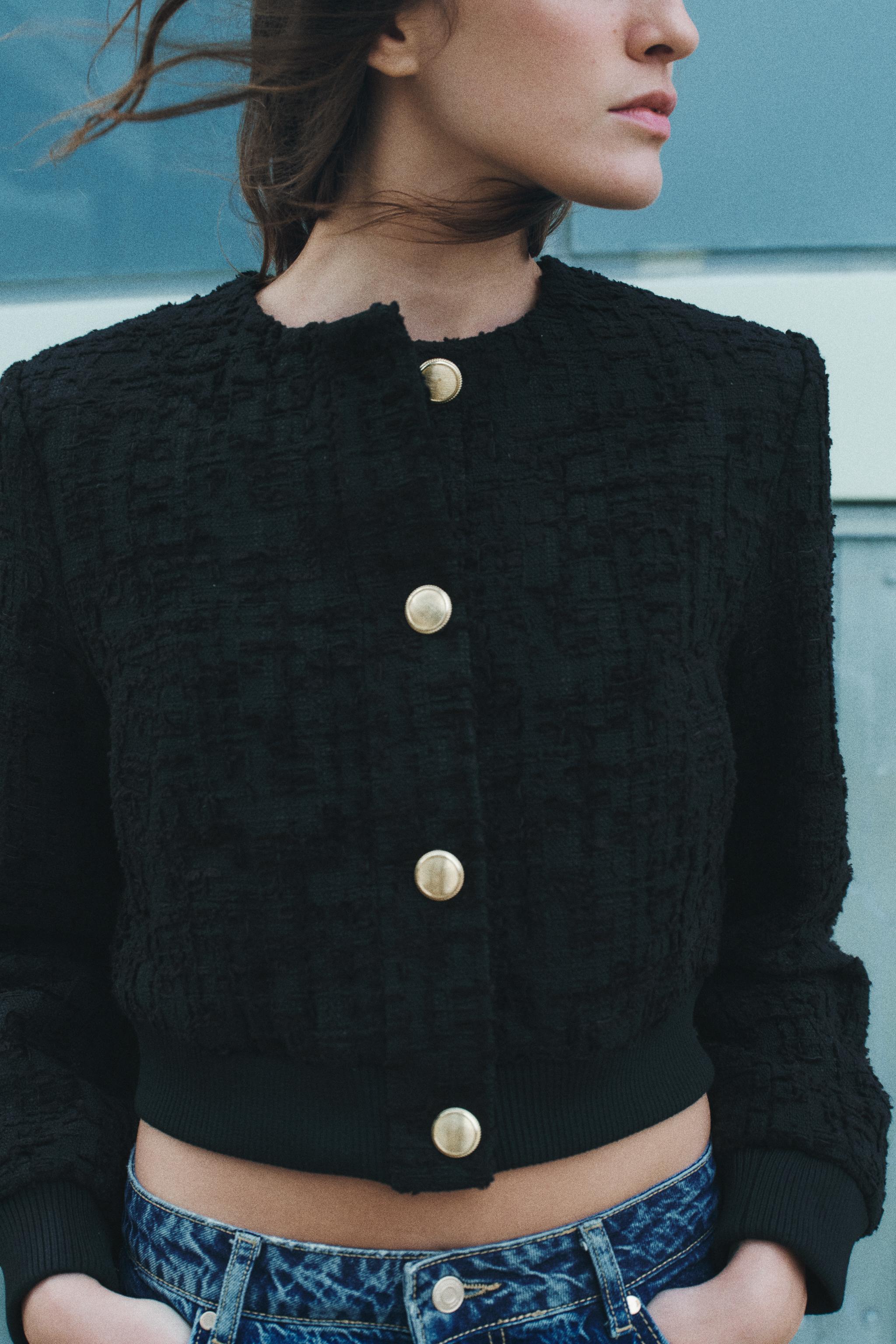テクスチャー ボンバージャケット - エクリュ | ZARA Japan / 日本
