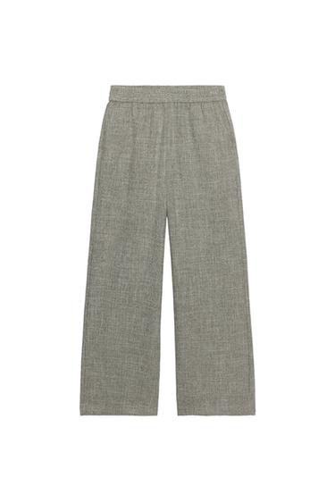 PANTALÓN PIERNA ANCHA - Verde vigoré de Zara