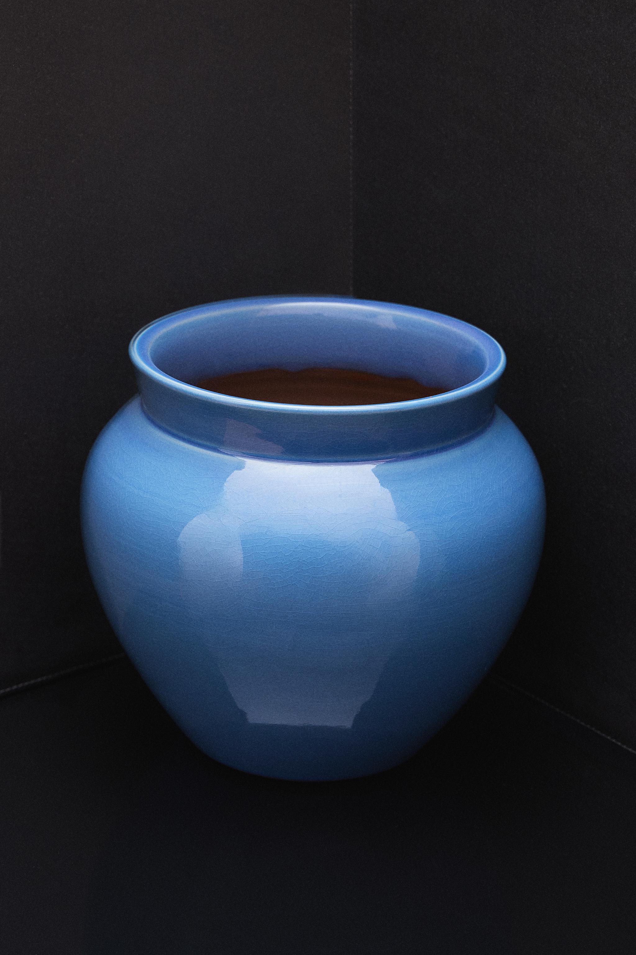 ENAMELLED CERAMIC VASE