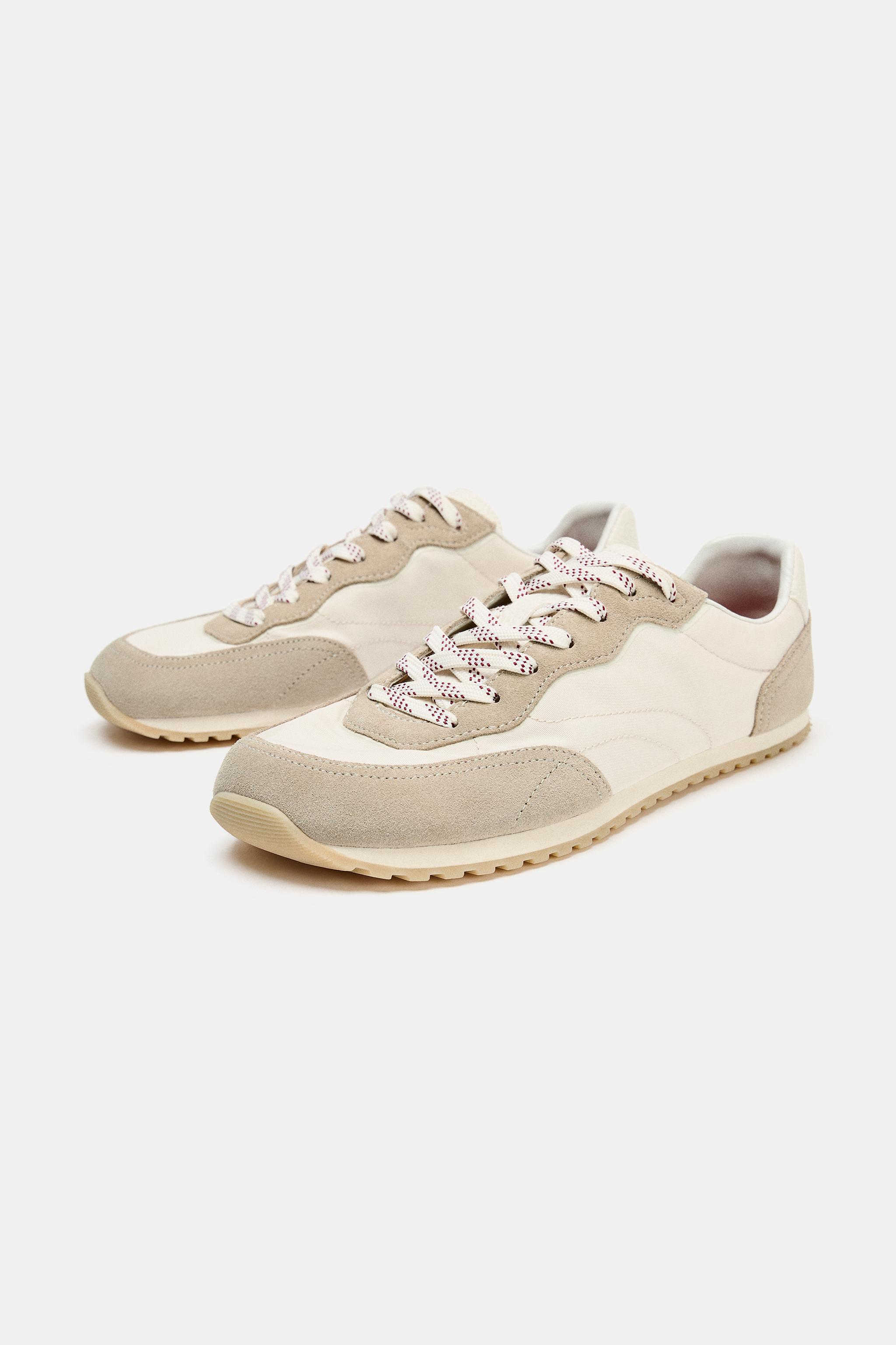 Женские кроссовки Zara COMBINED BAREFOOT SNEAKERS — фото 8