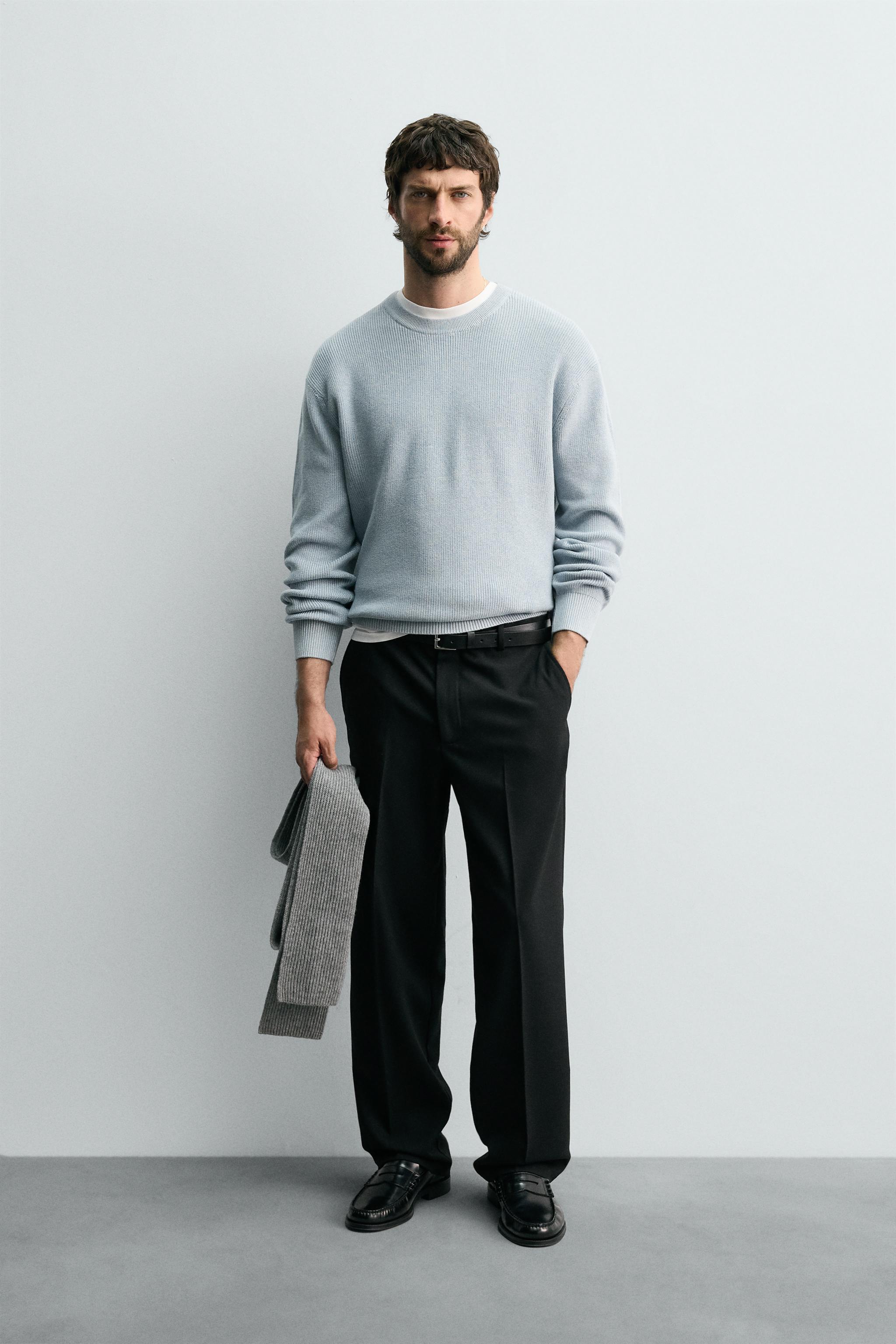 PURL KNIT SWEATER - Blue marl | ZARA Hungary / Magyarország