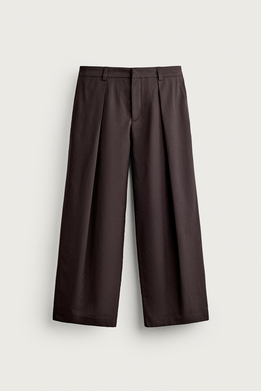 RELAXED FIT PLEATED TROUSERS