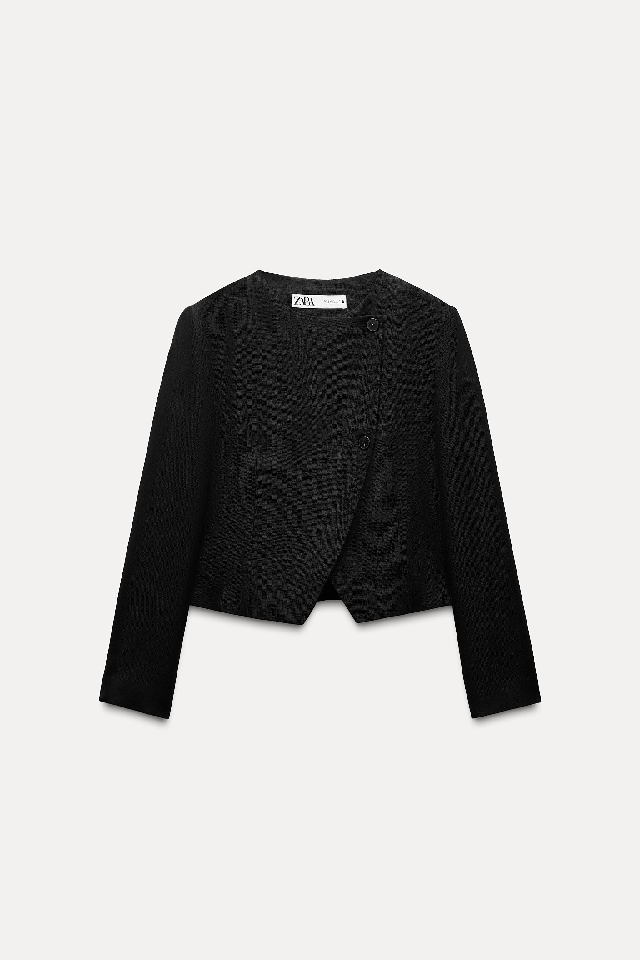 ZW COLLECTION CROPPED JACKET Black ZARA United Kingdom