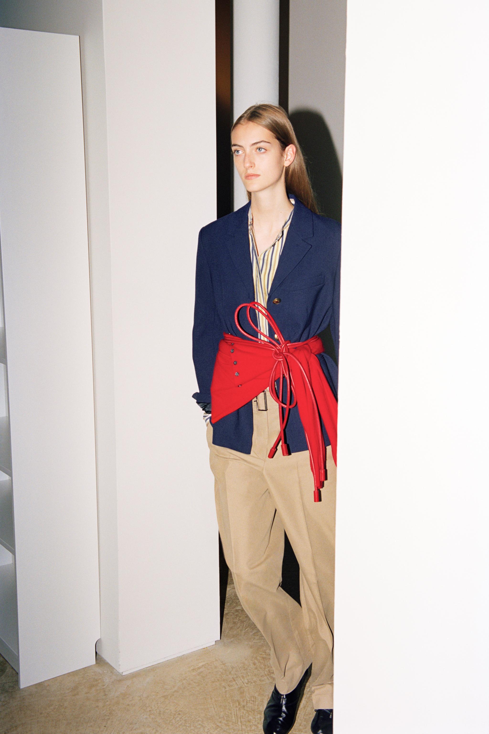 ZW COLLECTION BELTED PLEATED PANTS