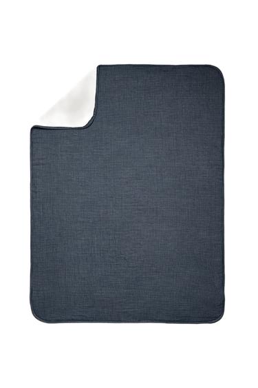 MUSLIN FLEECE BABY BLANKET - Blue by Zara