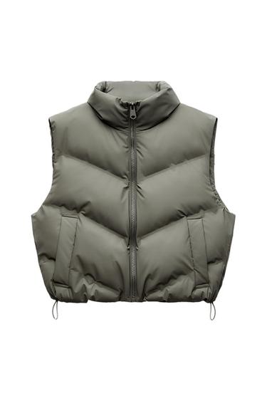 RUBBERIZED CROPPED VEST