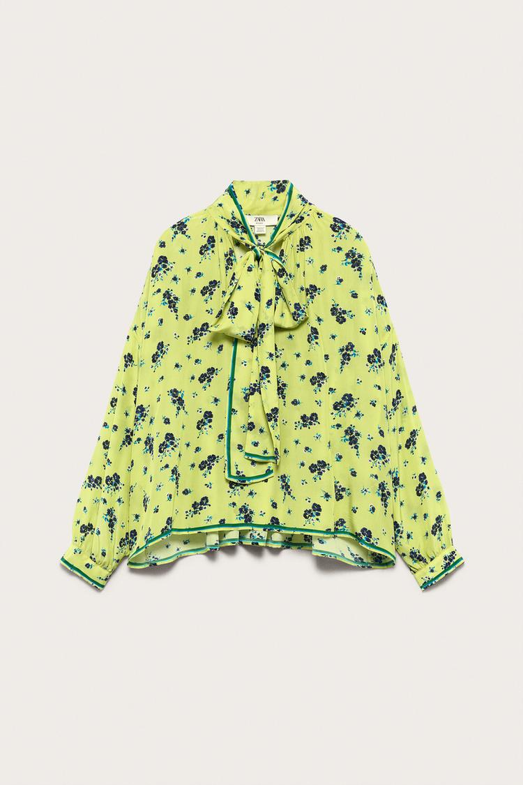 LIMITED EDITION PRINTED SHIRT WITH BOW