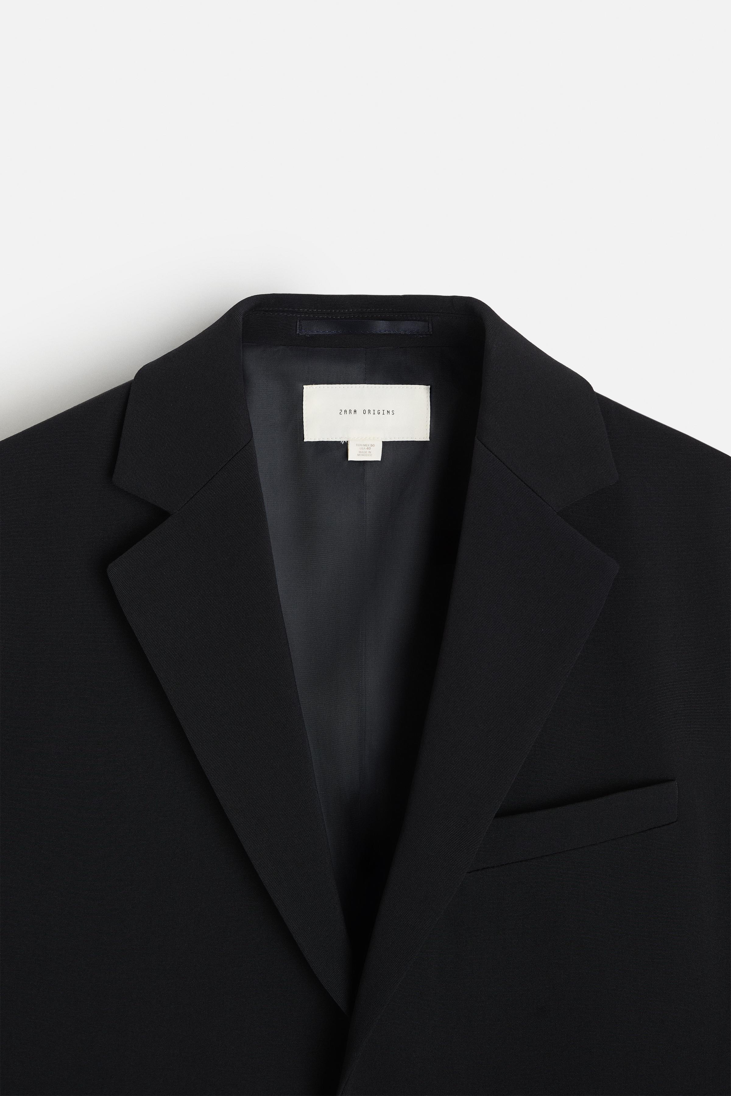 ZARA MEN WOOL BLEND SUIT JACKET BLACK SZ 38 4122/813 | eBay