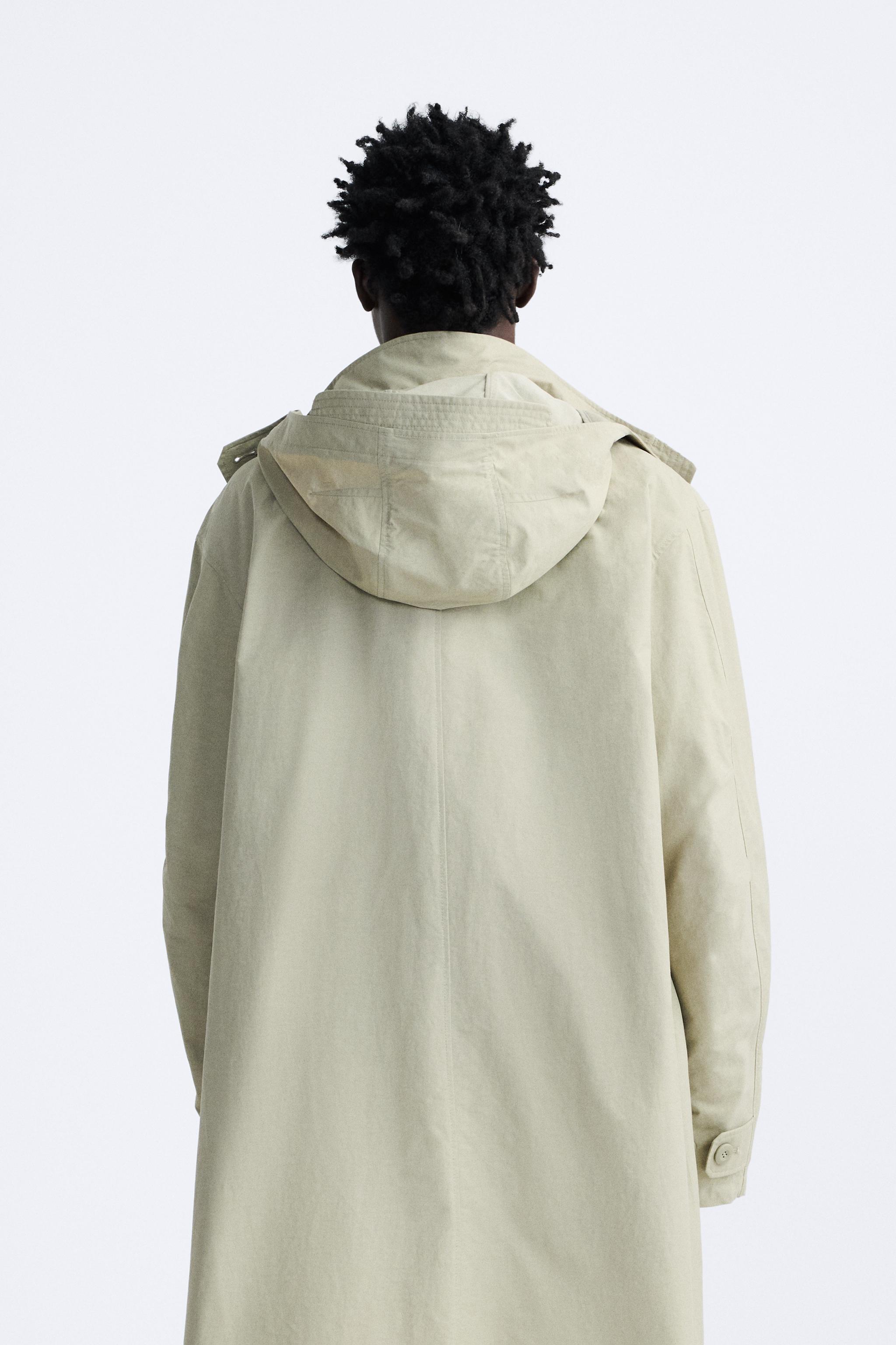 HOODED TECHNICAL PARKA - Gray green | ZARA United States