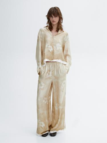 Zara Flowing shirt with print detail - Red Stripe - Image 0