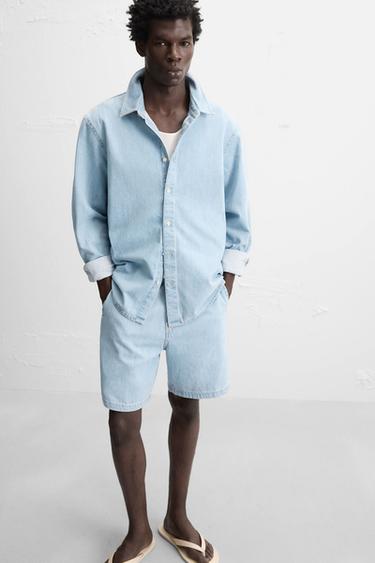 DENIM SHORTS - Sky blue by Zara - Image 4