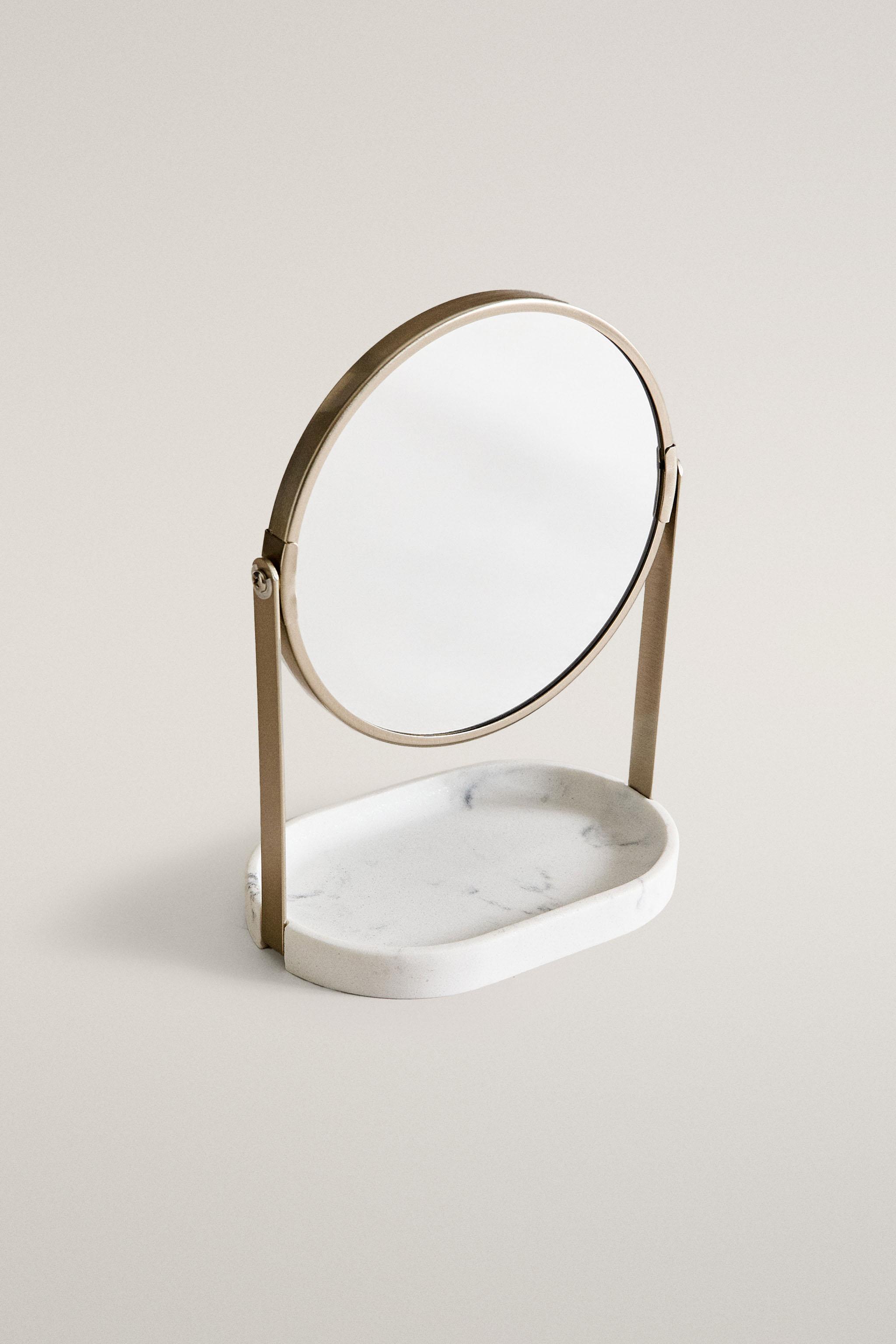 MARBLE EFFECT RESIN VANITY MIRRORED