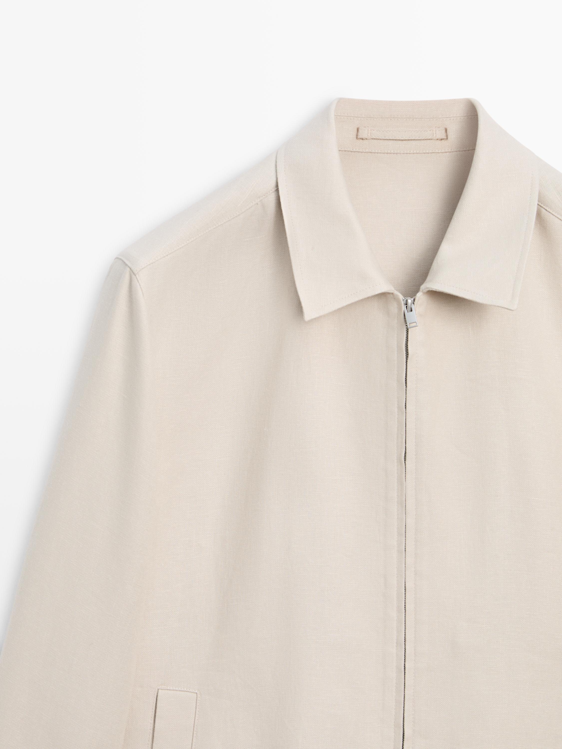 Veste bomber total look 100 % lin