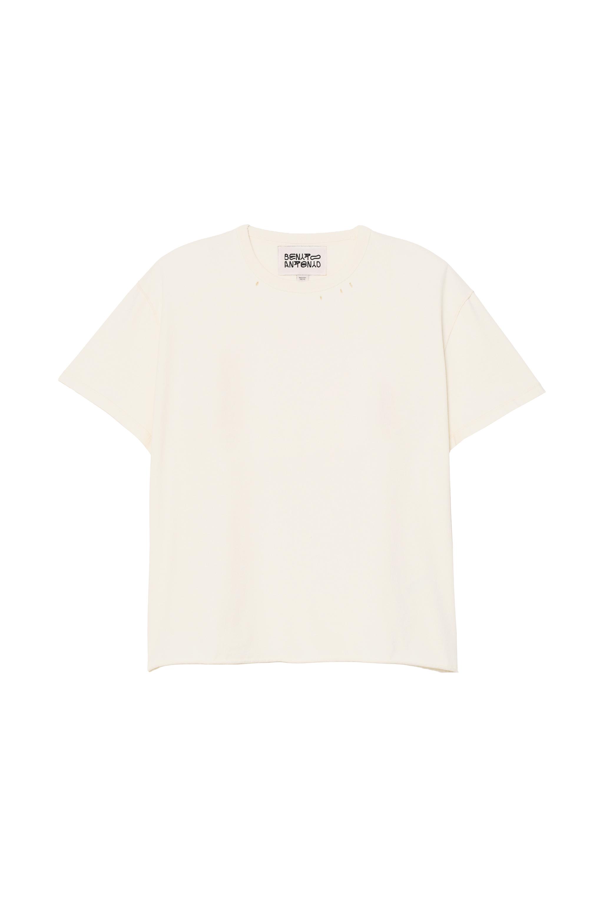 WASHED REVERSIBLE EFFECT T-SHIRT — Butter