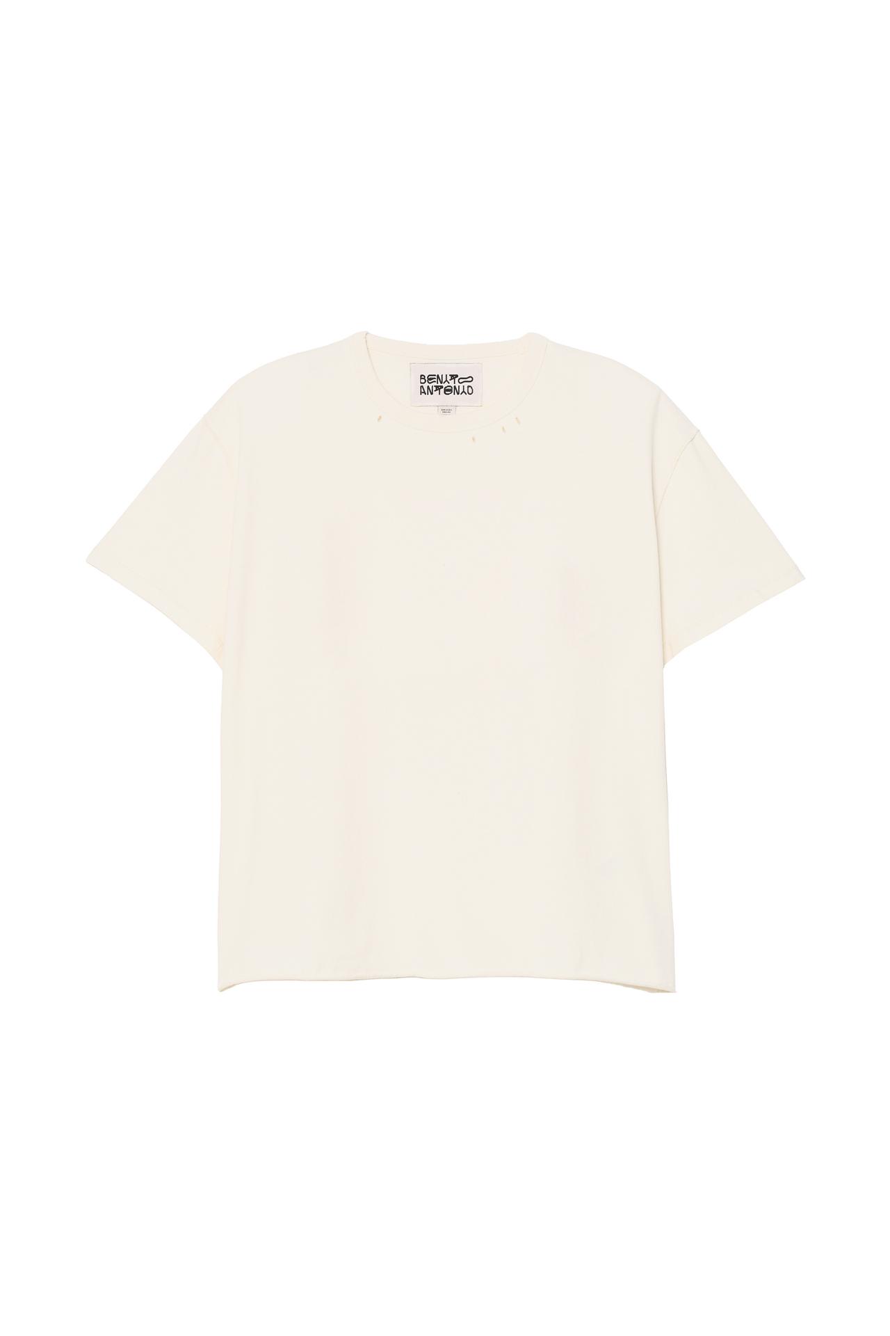 WASHED REVERSIBLE EFFECT T-SHIRT — Butter