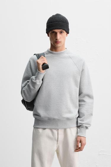 HEAVYWEIGHT CREW NECK SWEATSHIRT - Grey marl by Zara
