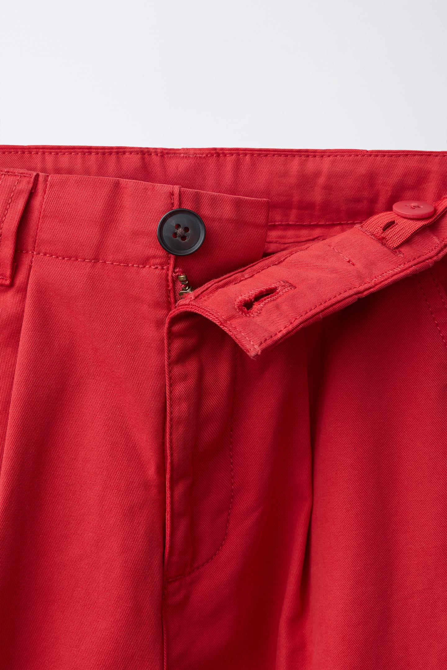 Детские брюки Zara Fruit OF the Loom™ Chino, цвет: Красный — фото 3