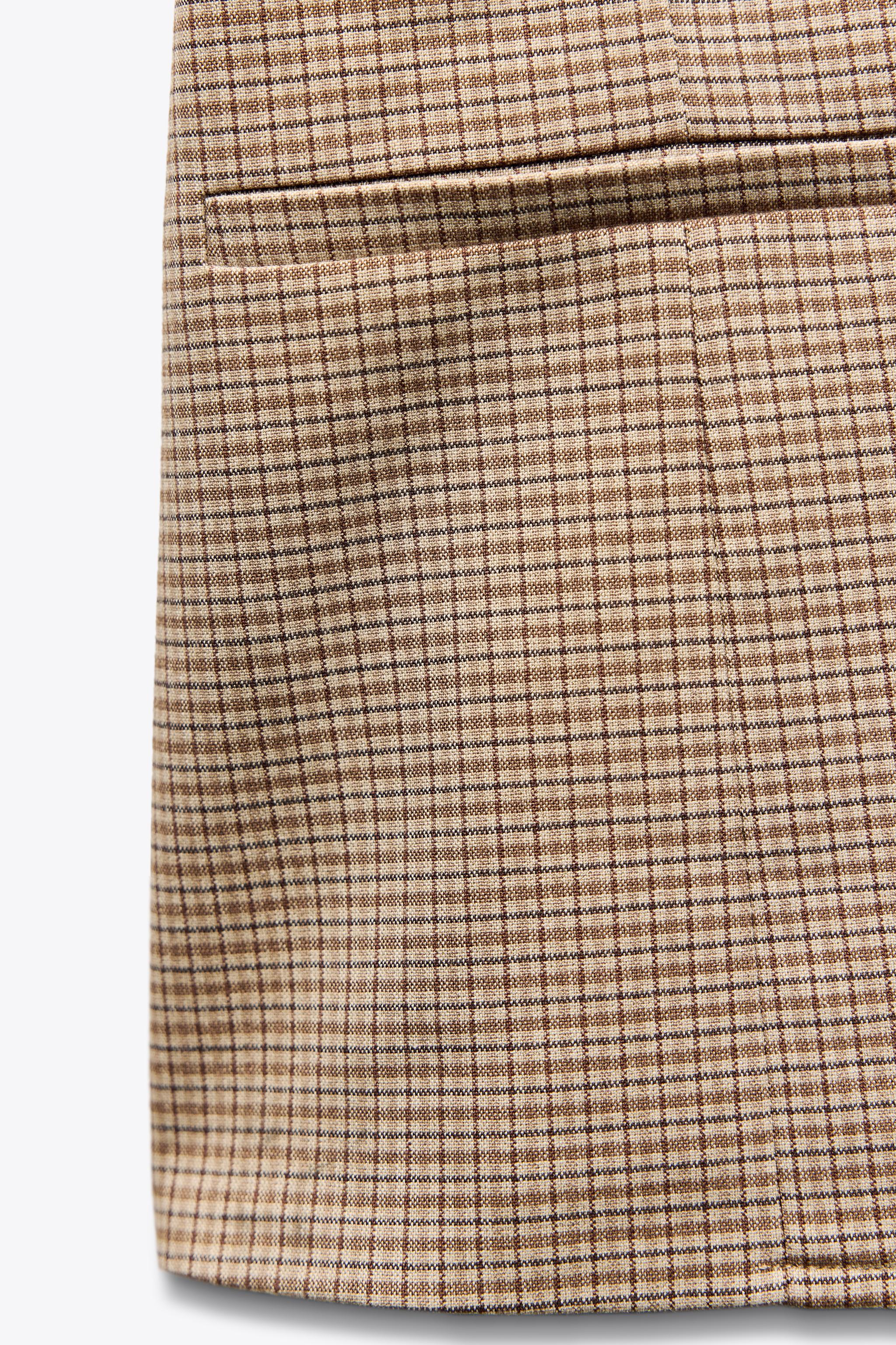 ZARA ギンガム チェック クロップド トップス XS - メルカリ