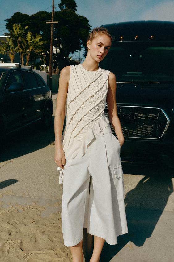 ASYMMETRIC RUCHED TOP from Zara - $35.90