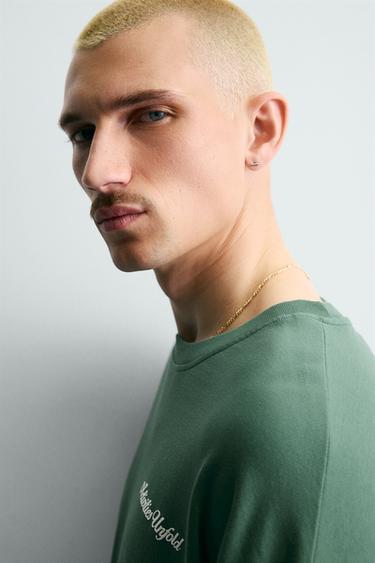 SWEAT À MANCHES DOUBLE EFFET - Vert de Zara - Image 5