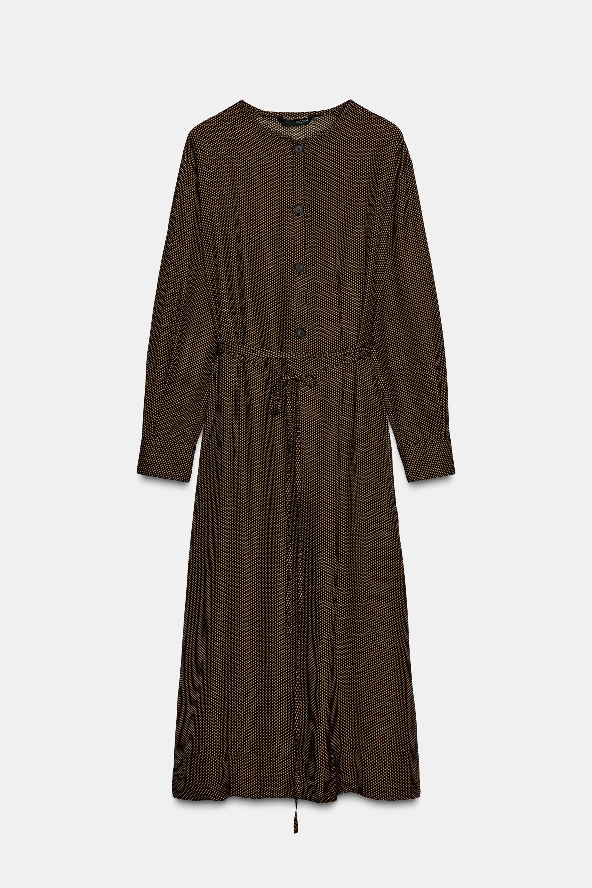 ROBE À POIS AVEC CEINTURE ZW COLLECTION