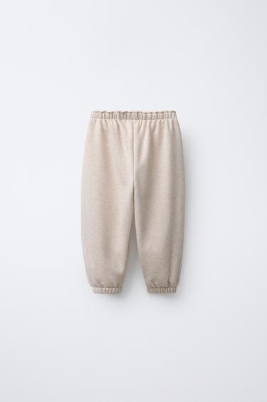 FLORAL LACE JOGGER TROUSERS - Sand / Marl by Zara - Image 1