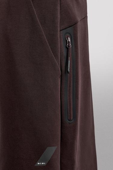 TECHNICAL TROUSERS WITH ZIP - Burgundy by Zara - Image 9