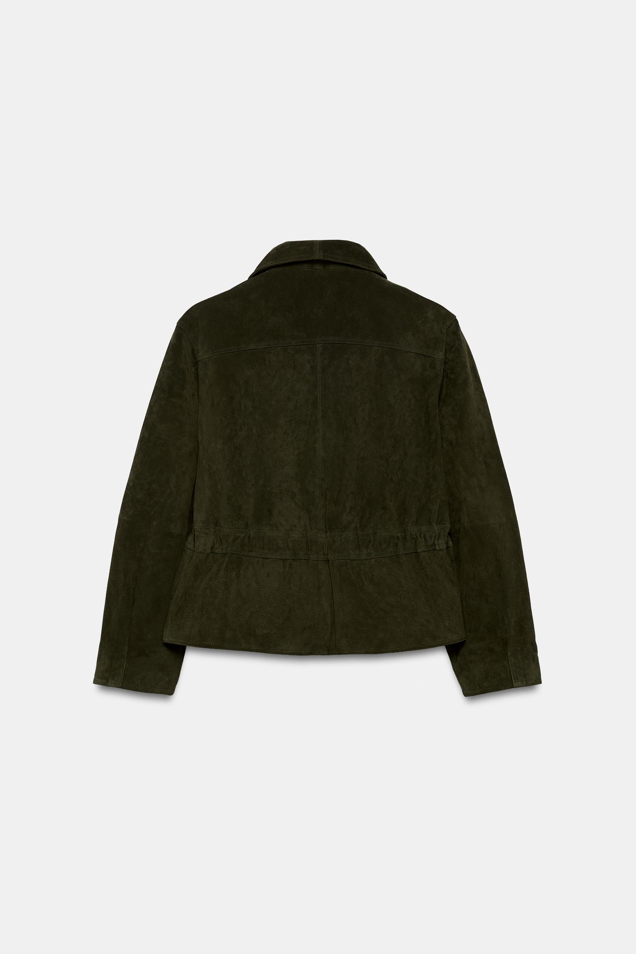 100% LEATHER FROG FASTENING JACKET - Khaki | ZARA United States