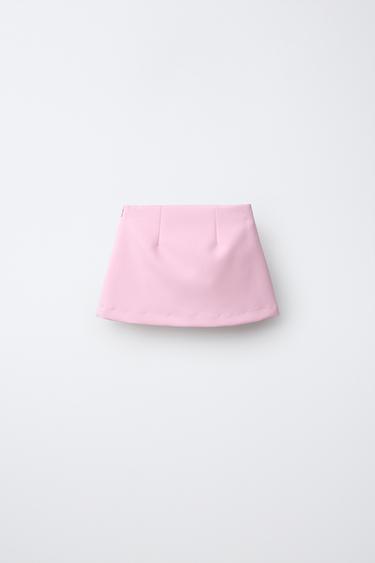 FROG FASTENING SKIRT — Pastel pink 2