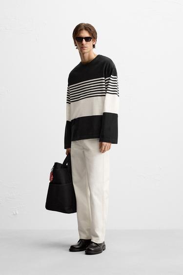 STRAIGHT-LEG JEANS - Oyster-white by Zara