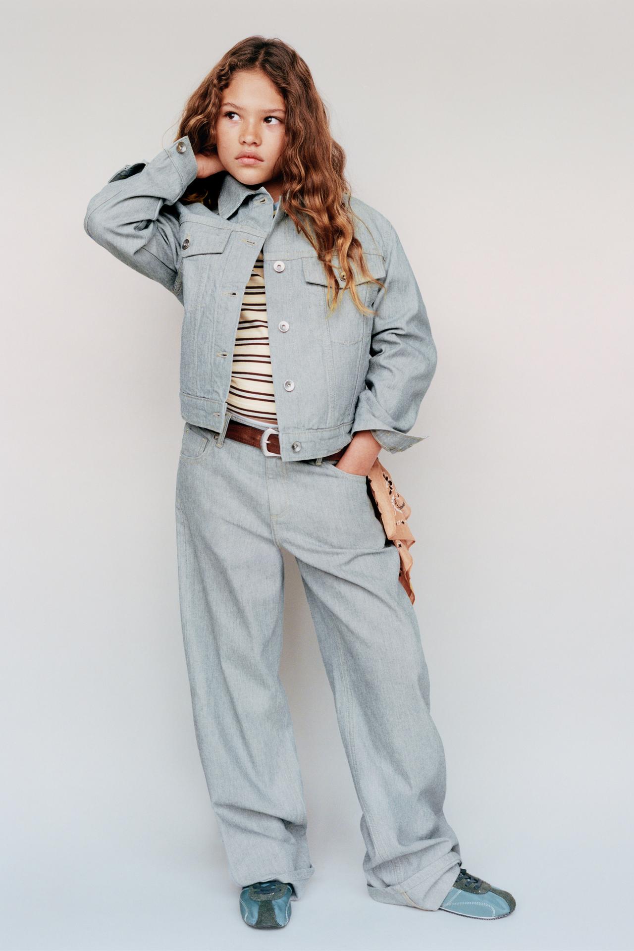 DENIM JACKET — Light blue