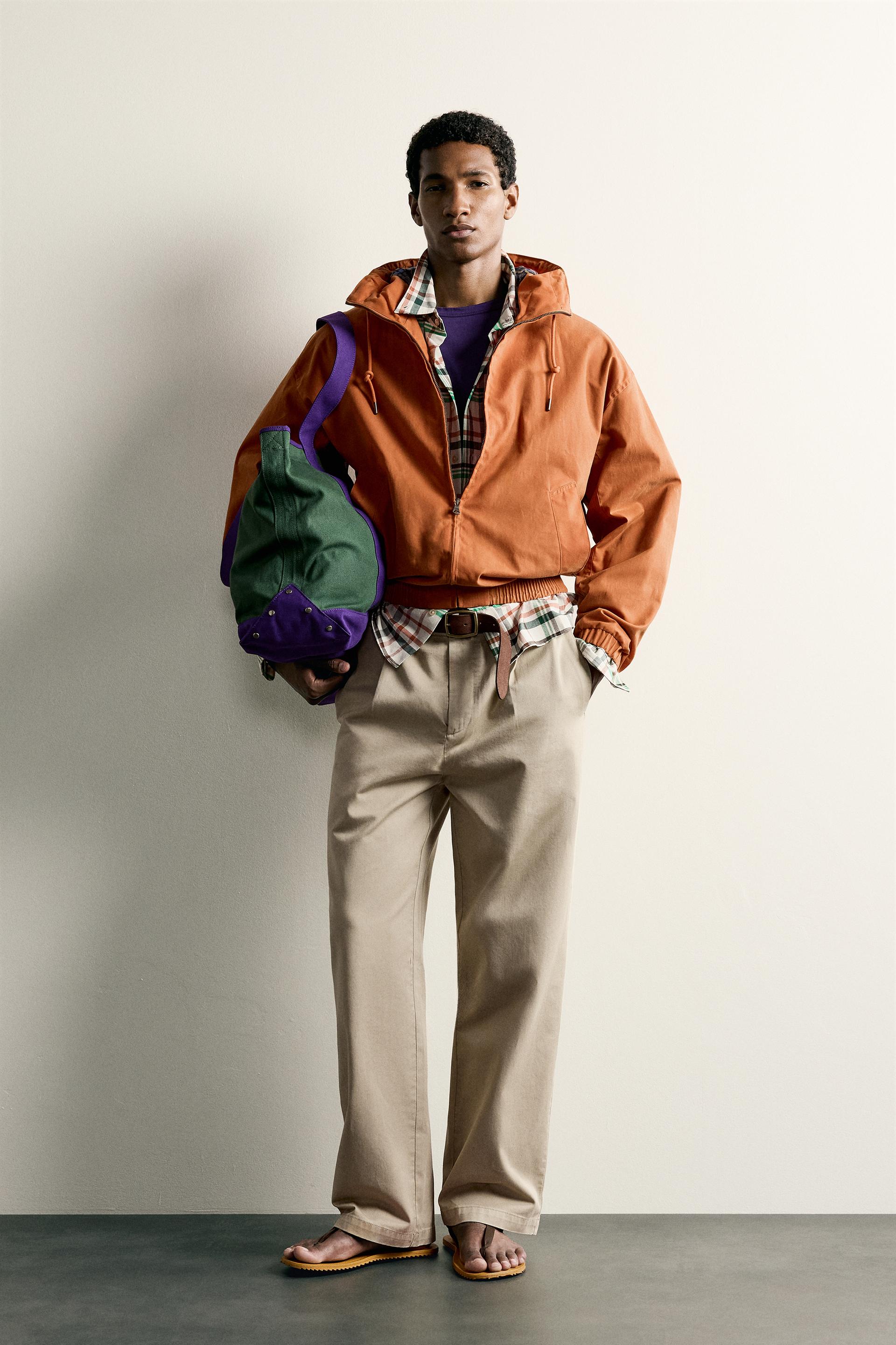 Relaxed Fit Waxed-Effect Jacket