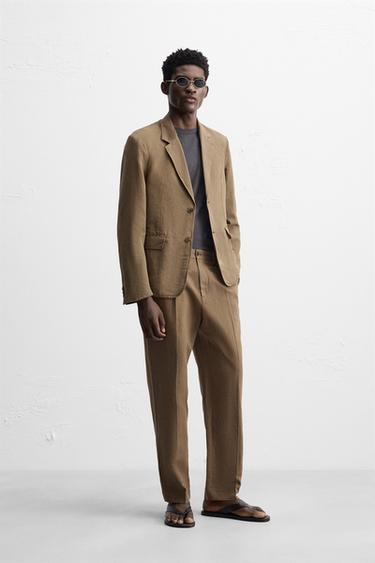 WASHED SUIT BLAZER - Khaki by Zara - Image 0