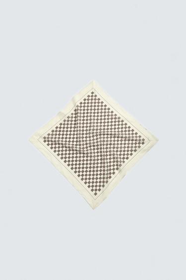 BANDANA ESTAMPADO CUADROS - Mantequilla de Zara