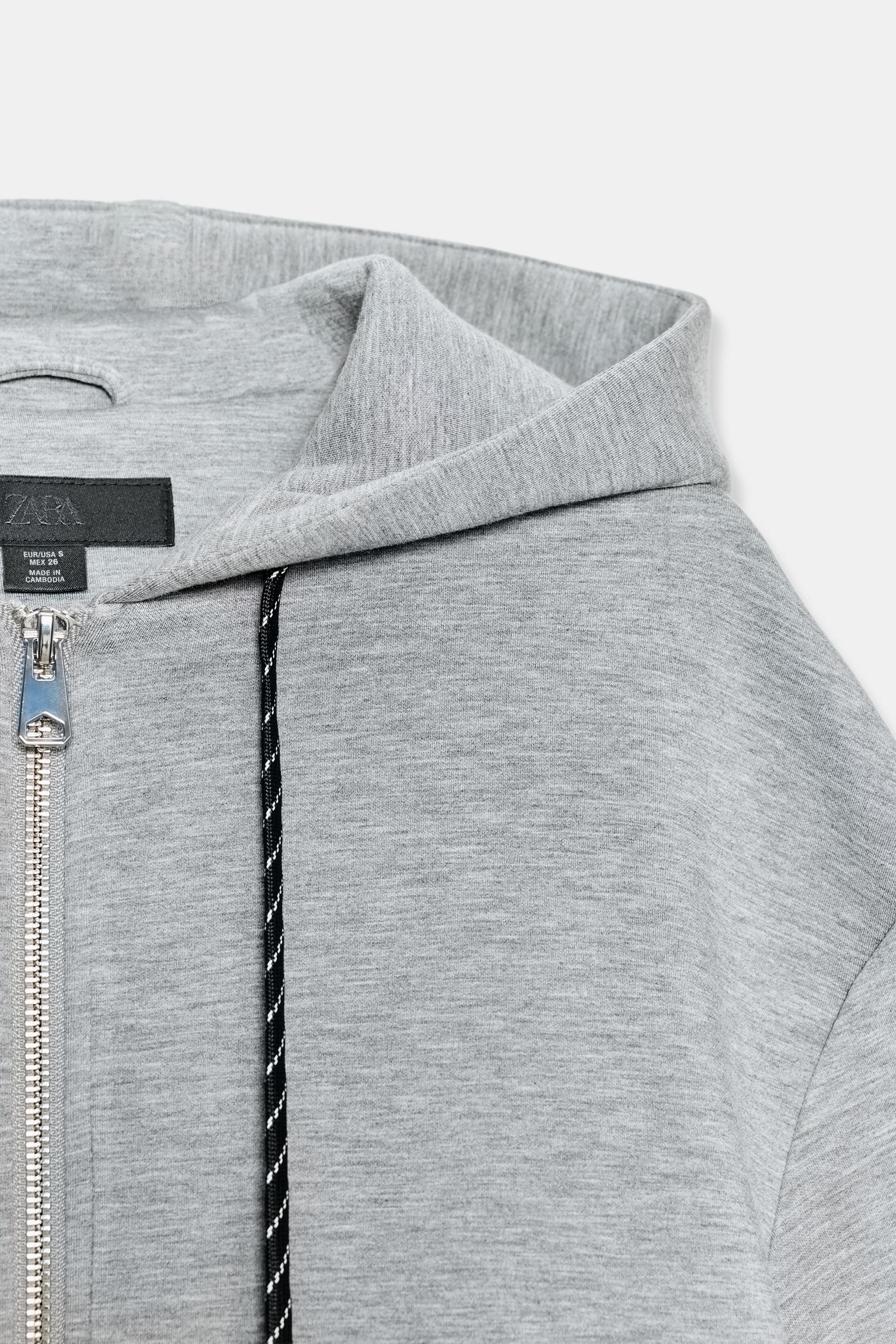 Женские худи Zara HOODED BOMBER SWEATSHIRT — фото 10