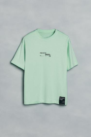 SPORTY T-SHIRT WITH SLOGAN LABEL - Mint by Zara