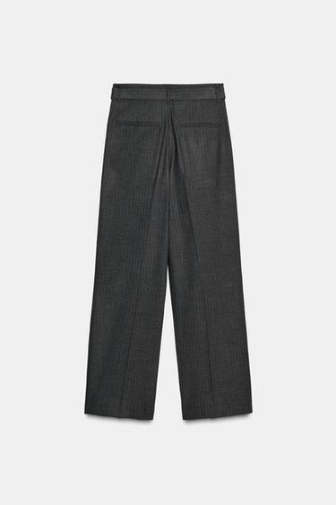 PANTALON À RAYURES TENNIS AVEC CEINTURE - Plomb de Zara - Image 5