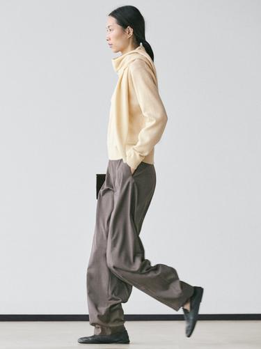 Zara Knit sweater with scarf detail - Ecru