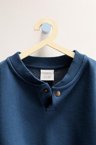 ZARA TIMELESS - ОДНОТОННАЯ ТОЛСТОВКА — МОРСКОЙ СИНИЙ от Zara