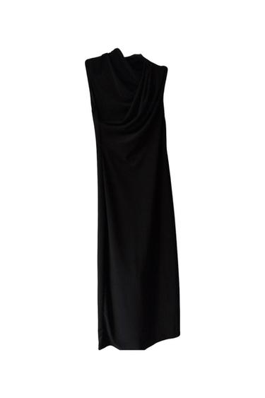 VESTIDO NEGRO CRUZADO EN PECHO