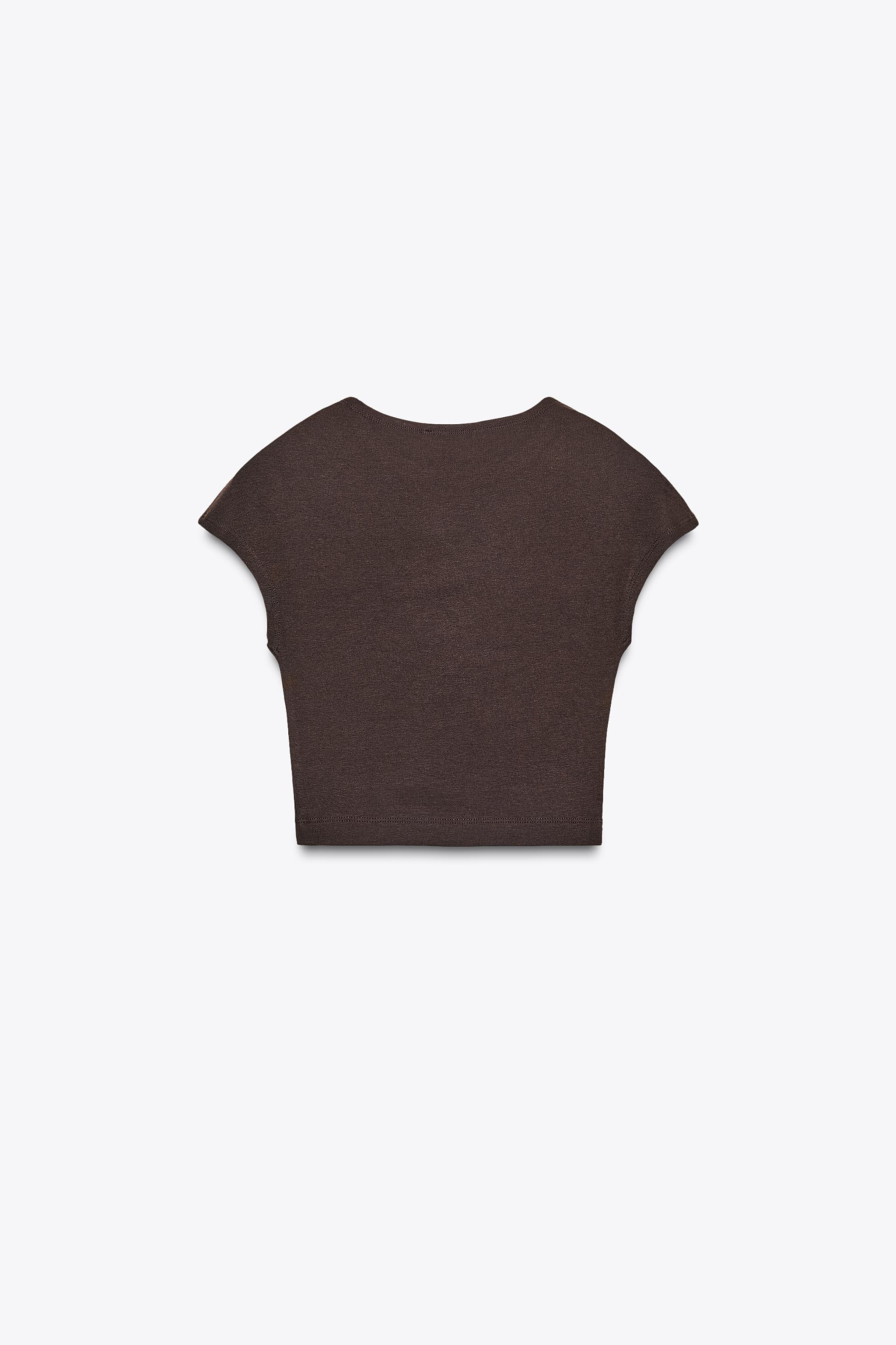 COTTON MODAL CROP T-SHIRT