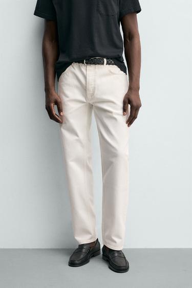 Zara STRAIGHT FIT JEANS - White