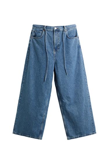 BAGGY JEANS WITH DRAWSTRINGS