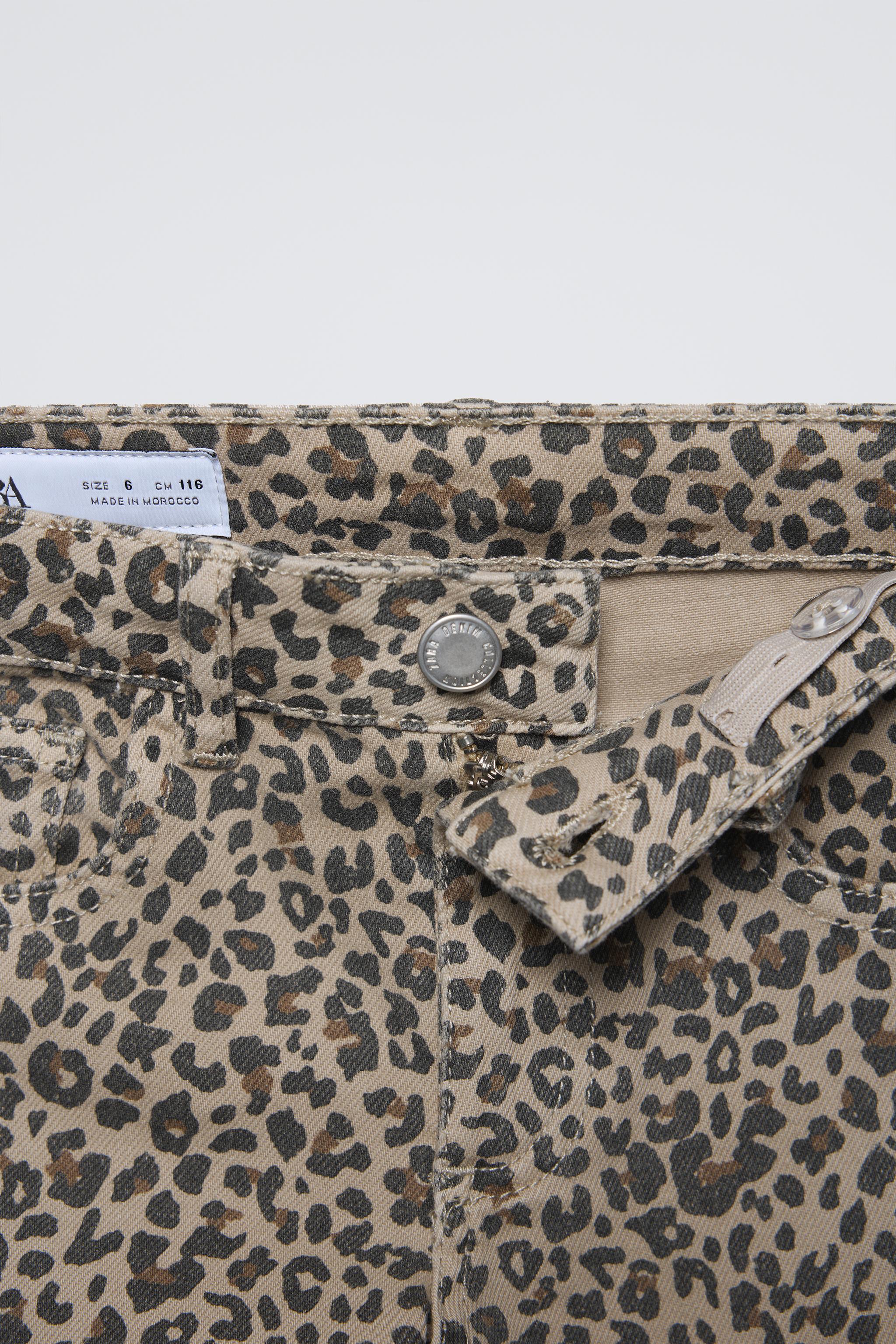 Animal print jeans zara online