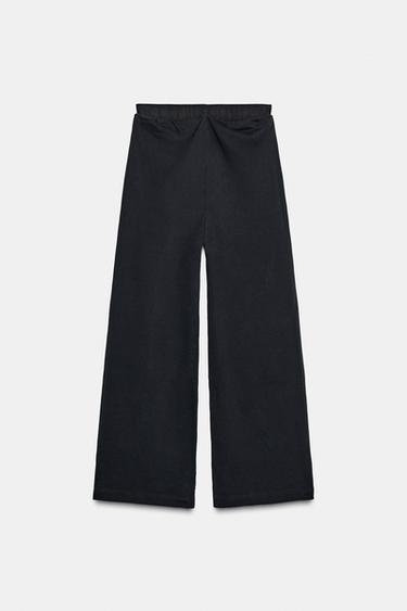PANTALON COMBINÉ EFFET DÉLAVÉ - Charbon de Zara - Image 6
