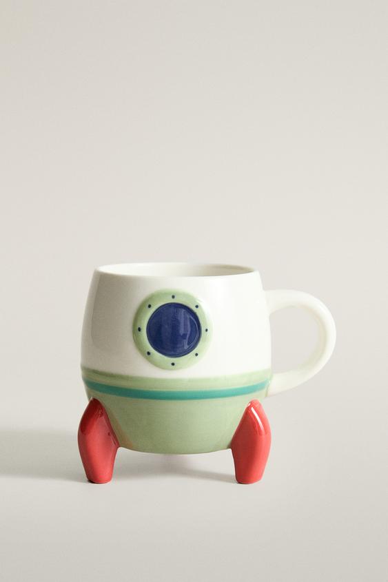 TASSE ENFANT VAISSEAU SPATIAL EN GRÈS - Multicolore de Zara - Image 0
